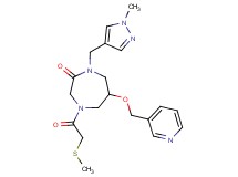 1-[(1-methyl-1H-pyrazol-4-yl)methyl]-4-[(methylthio)acetyl]-6-(3-pyridinylmethoxy)-1,4-diazepan-2-one