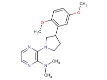 3-[3-(2,5-dimethoxyphenyl)-1-pyrrolidinyl]-N,N-dimethyl-2-pyrazinamine
