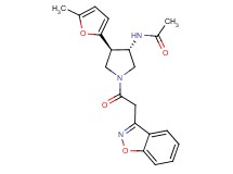 N-[(3S*,4R*)-1-(1,2-benzisoxazol-3-ylacetyl)-4-(5-methyl-2-furyl)pyrrolidin-3-yl]acetamide