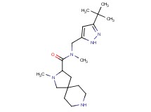 N-[(3-tert-butyl-1H-pyrazol-5-yl)methyl]-N,2-dimethyl-2,8-diazaspiro[4.5]decane-3-carboxamide dihydrochloride