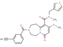 3-(3-ethynylbenzoyl)-9-methoxy-N-methyl-7-oxo-N-(3-thienylmethyl)-1,2,3,4,5,7-hexahydropyrido[1,2-d][1,4]diazepine-10-carboxamide