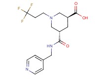 (3S*,5S*)-5-{[(4-pyridinylmethyl)amino]carbonyl}-1-(3,3,3-trifluoropropyl)-3-piperidinecarboxylic acid