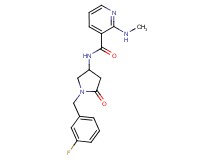 N-[1-(3-fluorobenzyl)-5-oxopyrrolidin-3-yl]-2-(methylamino)nicotinamide