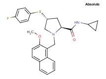 (4R)-N-cyclopropyl-4-[(4-fluorophenyl)thio]-1-[(2-methoxy-1-naphthyl)methyl]-L-prolinamide