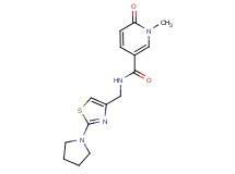 1-methyl-6-oxo-N-[(2-pyrrolidin-1-yl-1,3-thiazol-4-yl)methyl]-1,6-dihydropyridine-3-carboxamide