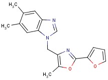 1-{[2-(2-furyl)-5-methyl-1,3-oxazol-4-yl]methyl}-5,6-dimethyl-1H-benzimidazole