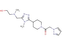 2-[methyl({4-methyl-5-[1-(1H-pyrazol-1-ylacetyl)piperidin-4-yl]-4H-1,2,4-triazol-3-yl}methyl)amino]ethanol