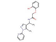 2-(2-hydroxyphenoxy)-N-[1-(5-methyl-1-pyridin-2-yl-1H-pyrazol-4-yl)ethyl]acetamide