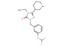 2-[3-(difluoromethoxy)benzyl]-4-ethyl-5-(3-piperidinyl)-2,4-dihydro-3H-1,2,4-triazol-3-one dihydrochloride