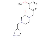 1-(3-methoxybenzyl)-4-(3-pyrrolidinylmethyl)-2-piperazinone
