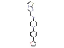1-[4-(2-furyl)phenyl]-N-(imidazo[2,1-b][1,3]thiazol-6-ylmethyl)-4-piperidinamine
