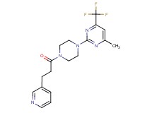 4-methyl-2-{4-[3-(3-pyridinyl)propanoyl]-1-piperazinyl}-6-(trifluoromethyl)pyrimidine