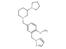 1-[4-methoxy-3-(1H-pyrazol-1-ylmethyl)benzyl]-3-(1-pyrrolidinyl)piperidine