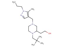 2-{1-(2,2-dimethylpropyl)-4-[(5-methyl-1-propyl-1H-pyrazol-4-yl)methyl]-2-piperazinyl}ethanol