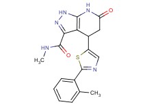 N-methyl-4-[2-(2-methylphenyl)-1,3-thiazol-5-yl]-6-oxo-4,5,6,7-tetrahydro-1H-pyrazolo[3,4-b]pyridine-3-carboxamide