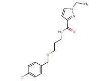 N-{3-[(4-chlorobenzyl)thio]propyl}-1-ethyl-1H-pyrazole-3-carboxamide