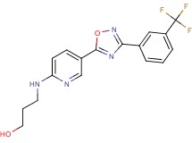 3-[(5-{3-[3-(trifluoromethyl)phenyl]-1,2,4-oxadiazol-5-yl}-2-pyridinyl)amino]-1-propanol