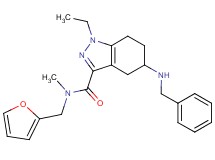 5-(benzylamino)-1-ethyl-N-(2-furylmethyl)-N-methyl-4,5,6,7-tetrahydro-1H-indazole-3-carboxamide
