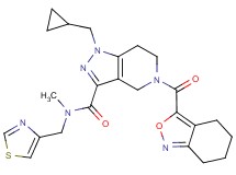 1-(cyclopropylmethyl)-N-methyl-5-(4,5,6,7-tetrahydro-2,1-benzisoxazol-3-ylcarbonyl)-N-(1,3-thiazol-4-ylmethyl)-4,5,6,7-tetrahydro-1H-pyrazolo[4,3-c]pyridine-3-carboxamide
