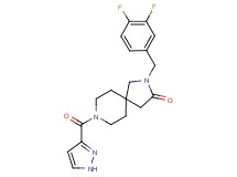 2-(3,4-difluorobenzyl)-8-(1H-pyrazol-3-ylcarbonyl)-2,8-diazaspiro[4.5]decan-3-one