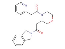2-{[4-(2-pyridinylacetyl)-3-morpholinyl]acetyl}isoindoline