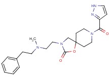 3-{2-[methyl(2-phenylethyl)amino]ethyl}-8-(1H-pyrazol-3-ylcarbonyl)-1-oxa-3,8-diazaspiro[4.5]decan-2-one