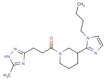 3-(1-butyl-1H-imidazol-2-yl)-1-[3-(5-methyl-1H-1,2,4-triazol-3-yl)propanoyl]piperidine