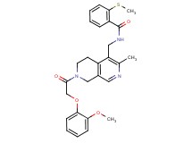 N-({7-[(2-methoxyphenoxy)acetyl]-3-methyl-5,6,7,8-tetrahydro-2,7-naphthyridin-4-yl}methyl)-2-(methylthio)benzamide