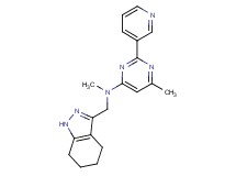 N,6-dimethyl-2-pyridin-3-yl-N-(4,5,6,7-tetrahydro-1H-indazol-3-ylmethyl)pyrimidin-4-amine