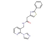 N-{[2-(1H-imidazol-1-yl)pyridin-3-yl]methyl}-2-(2-phenyl-1,3-thiazol-4-yl)acetamide