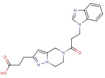 3-{5-[3-(1H-benzimidazol-1-yl)propanoyl]-4,5,6,7-tetrahydropyrazolo[1,5-a]pyrazin-2-yl}propanoic acid