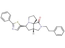 (3aS*,5S*,9aS*)-2-(2-phenylethyl)-5-(2-phenyl-1,3-thiazol-5-yl)hexahydro-7H-pyrrolo[3,4-g]pyrrolizin-1(2H)-one