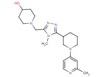 1-({4-methyl-5-[1-(2-methylpyridin-4-yl)piperidin-3-yl]-4H-1,2,4-triazol-3-yl}methyl)piperidin-4-ol