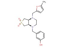 3-{[(4aS*,7aR*)-4-[(5-methyl-2-furyl)methyl]-6,6-dioxidohexahydrothieno[3,4-b]pyrazin-1(2H)-yl]methyl}phenol