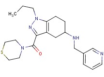 1-propyl-N-(3-pyridinylmethyl)-3-(4-thiomorpholinylcarbonyl)-4,5,6,7-tetrahydro-1H-indazol-5-amine