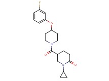 1-cyclopropyl-5-{[4-(3-fluorophenoxy)-1-piperidinyl]carbonyl}-2-piperidinone