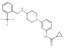 N-[3-(4-{[2-(trifluoromethyl)benzyl]amino}-1-piperidinyl)phenyl]cyclopropanecarboxamide