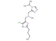 1-(2-butyl-5-chloro-1H-imidazol-4-yl)-N-[(4-isopropyl-4H-1,2,4-triazol-3-yl)methyl]-N-methylmethanamine