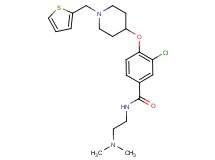 3-chloro-N-[2-(dimethylamino)ethyl]-4-{[1-(2-thienylmethyl)-4-piperidinyl]oxy}benzamide
