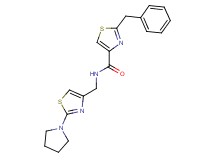 2-benzyl-N-{[2-(1-pyrrolidinyl)-1,3-thiazol-4-yl]methyl}-1,3-thiazole-4-carboxamide