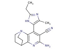 6-amino-8-(2-ethyl-4-methyl-1H-imidazol-5-yl)-3,4-dihydro-2H-1,4-ethano-1,5-naphthyridine-7-carbonitrile