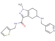 1-methyl-5-[(4-pyridinylmethyl)amino]-N-(2-thienylmethyl)-4,5,6,7-tetrahydro-1H-indazole-3-carboxamide
