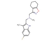 1-(5-fluoro-3-methyl-1H-indol-2-yl)-N-methyl-N-(4,5,6,7-tetrahydro-1,2-benzisoxazol-3-ylmethyl)methanamine