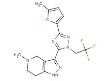 5-methyl-3-[3-(5-methyl-2-furyl)-1-(2,2,2-trifluoroethyl)-1H-1,2,4-triazol-5-yl]-4,5,6,7-tetrahydro-1H-pyrazolo[4,3-c]pyridine