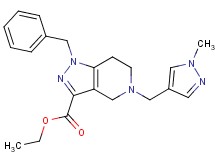 ethyl 1-benzyl-5-[(1-methyl-1H-pyrazol-4-yl)methyl]-4,5,6,7-tetrahydro-1H-pyrazolo[4,3-c]pyridine-3-carboxylate