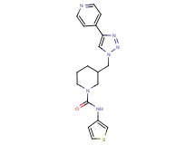 3-{[4-(4-pyridinyl)-1H-1,2,3-triazol-1-yl]methyl}-N-3-thienyl-1-piperidinecarboxamide