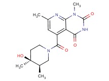 5-{[(3R*,4S*)-4-hydroxy-3,4-dimethylpiperidin-1-yl]carbonyl}-1,7-dimethylpyrido[2,3-d]pyrimidine-2,4(1H,3H)-dione