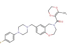 7-{[4-(4-fluorophenyl)-1-piperazinyl]methyl}-4-[(3-methyl-5,6-dihydro-1,4-dioxin-2-yl)carbonyl]-2,3,4,5-tetrahydro-1,4-benzoxazepine