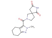 7-[(2-methyl-4,5,6,7-tetrahydro-2H-indazol-3-yl)carbonyl]-2,7-diazaspiro[4.4]nonane-1,3-dione