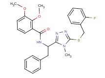 N-(1-{5-[(2-fluorobenzyl)thio]-4-methyl-4H-1,2,4-triazol-3-yl}-2-phenylethyl)-2,3-dimethoxybenzamide